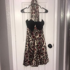 EUC Floral Paisley Halter Dress Size XL/L